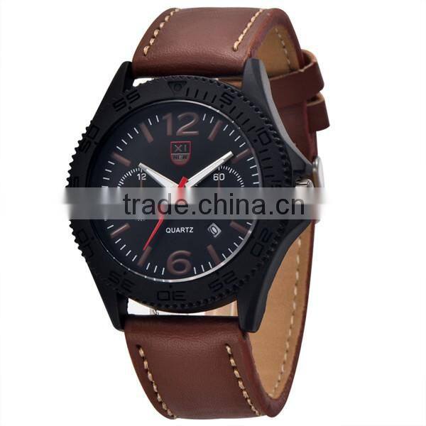 Luxury Dial Diameter 40mm Leather Watch For Men