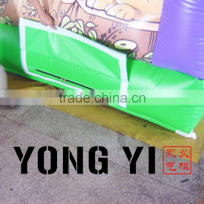 Double lane inflatable bungee run