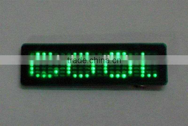 alibaba express china electronic magnetic programmable and usb rechargeable led scrolling badge