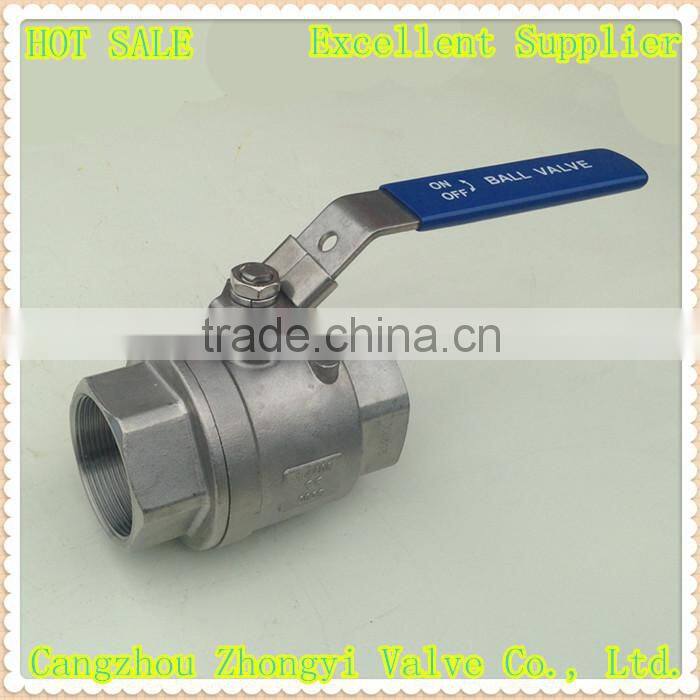 2pc stainless steel full port screw ends xd ball valve