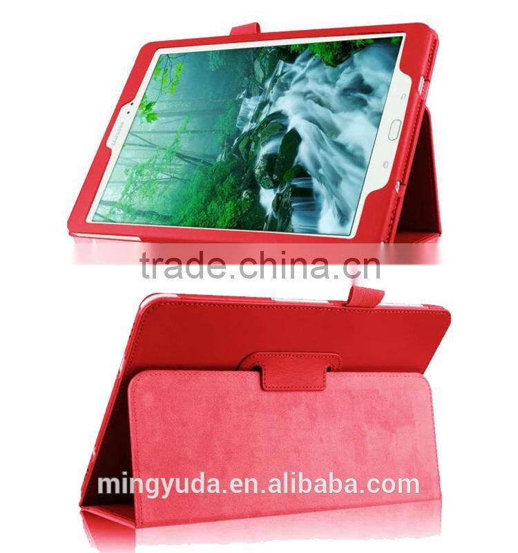 OEM Factory Supply Hight quality back fort function leather case cover for galaxy pad