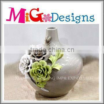handmade art porcelain flower vase decor
