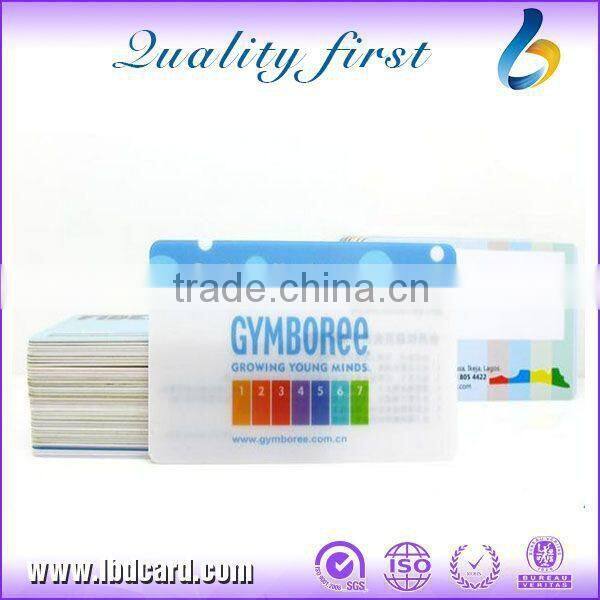 Rewritable EM4100 CR80 Crystal Transparent Chip Cards RFID Cards