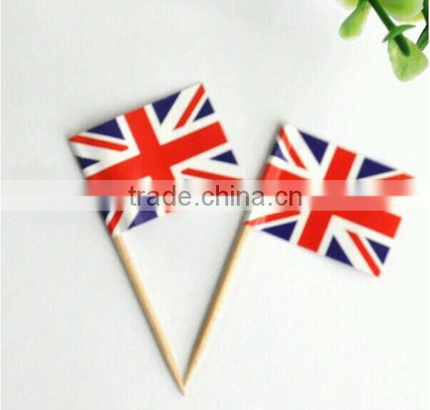 High quality wooden flag toothpicks