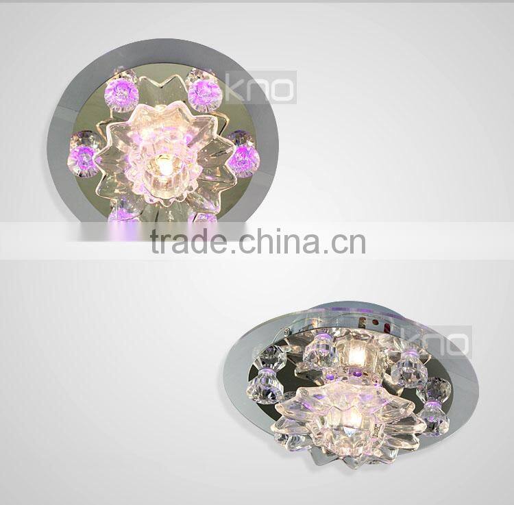 Romantic purple water lotus wall light