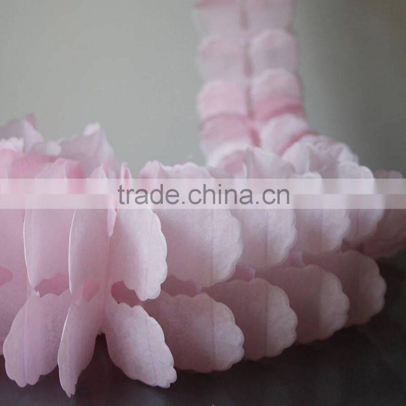 Paper Tissue Garland Decorations Garland Bunting Tissue Paper Fringe Garland - 6 Colours