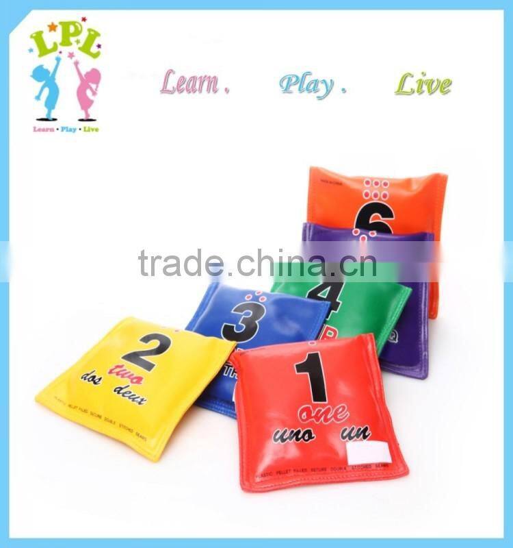 PU leather exquisite game square bulk juggling ball