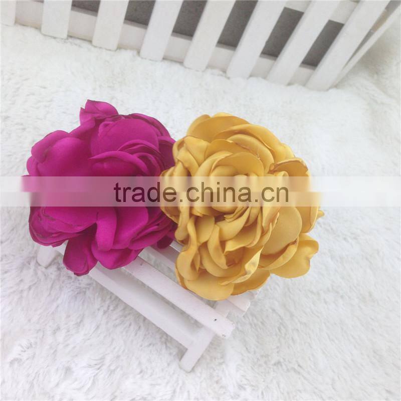 DIY 4" Baby Hair Flower for Kids Headband Hair Accessories Satin Baby Flower for Kids in Stock
