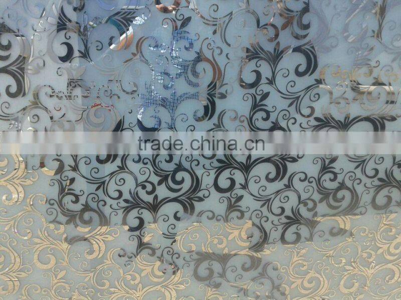 4mm titanium coated glass acid etched glass