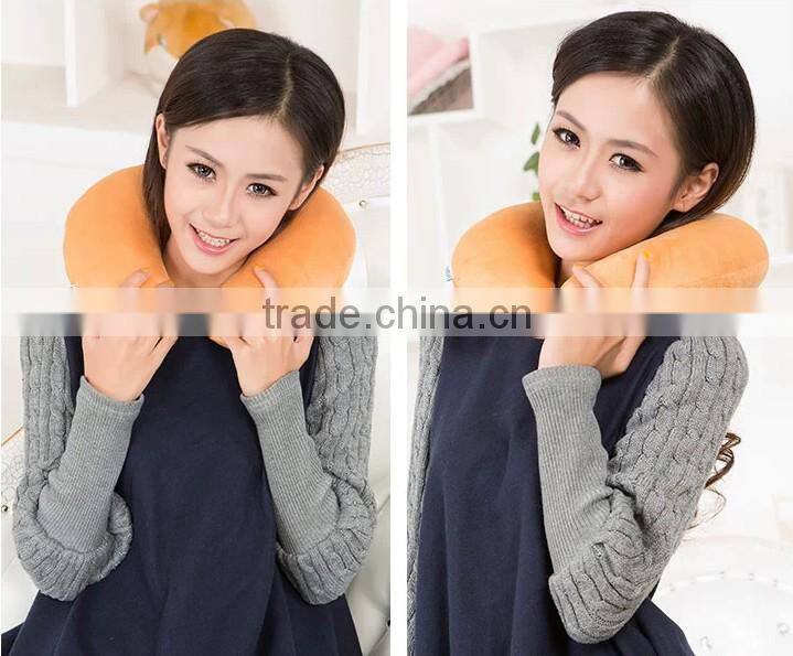 China wholesale multicolors travel neck pillow, with polyester fiber filling