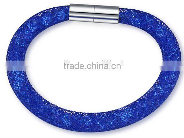 new fashion gold plated silver mesh bracelet stardust mesh bracelet