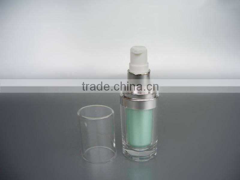Plastic 30ml silver color cosmetic bottle