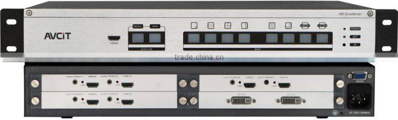 New 7 HDMI/DVI/VGA/SDI/AV/YPbPr/OF/CAT Input 1 DVI Output Signal Any size of Modular HD Combiner