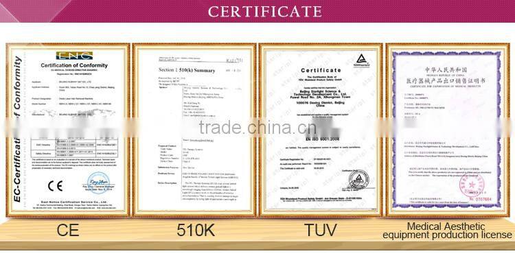 1064 nm / 532nm Professional Q-switched 8ns nd yag laser tattoo removal