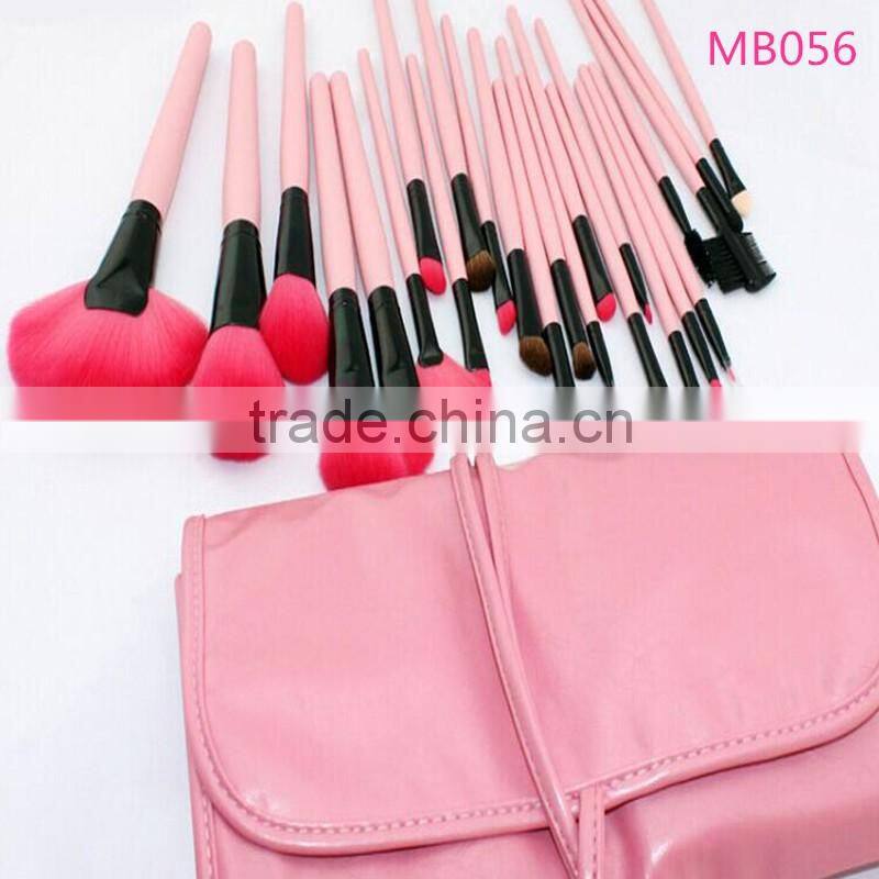 Classic hot styles! Wholesale good 24pcs wooden soft synthetic hair glitter cosmetics makeup brush set with competitive price !