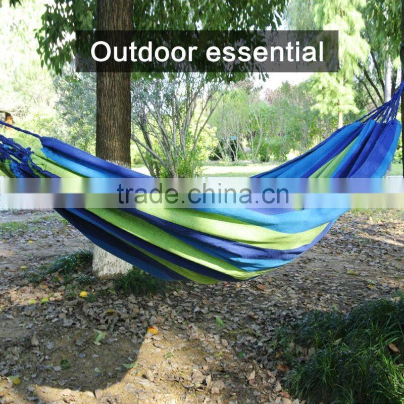 Double Canvas Hammocks portablecot bed With Stand For Family/stainless steel hammock stand