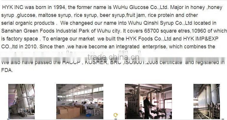 brown or transparent raw rice syrup with raw materials from supplier