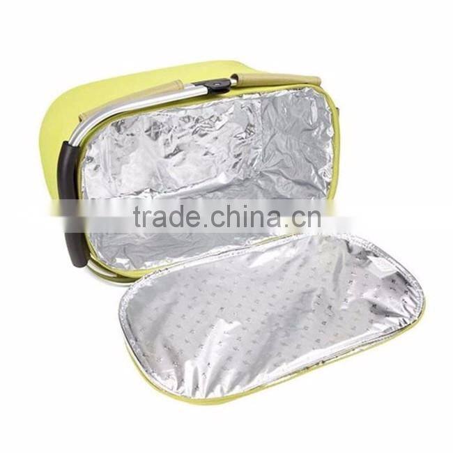 Best selling promotional top quality collapsible Insulated folding picnic basket