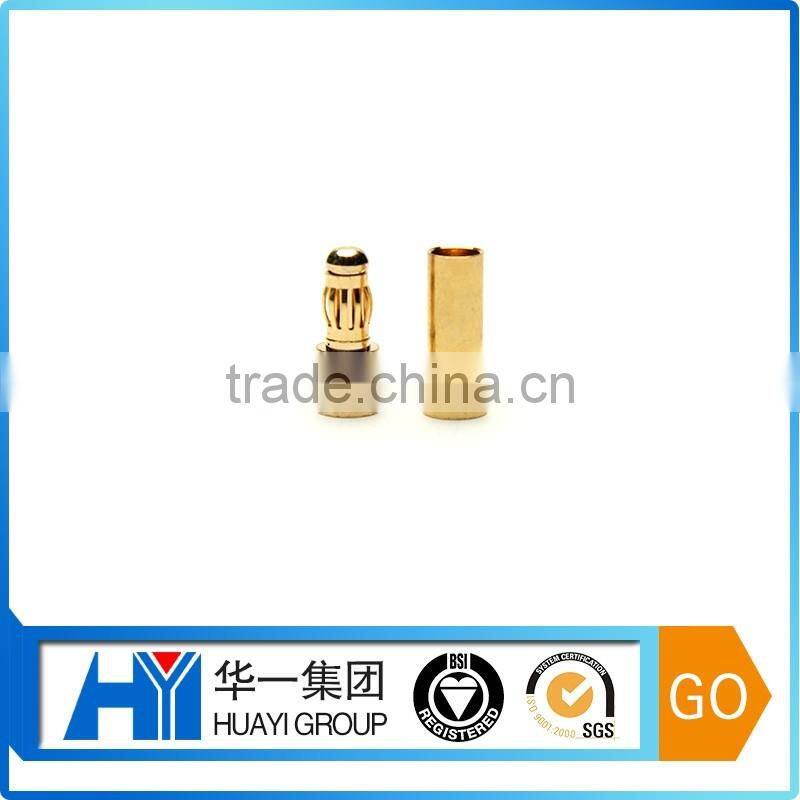 High quality gold plated power battery banana plug insert plug pin sleeve metal fabrication service