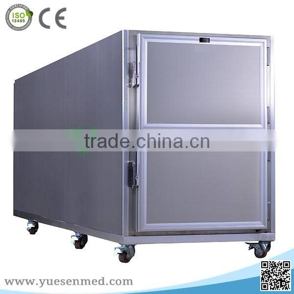 YSSTG0102 good quality stainless steel two corpses medical mortuary freezer price