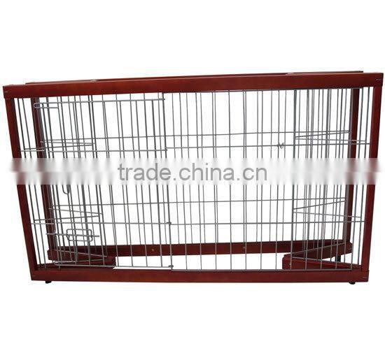 Indoor Wooden Wood Dog Pet Cage Kennel Metal Fence Foldable Puppy Crate Carrier