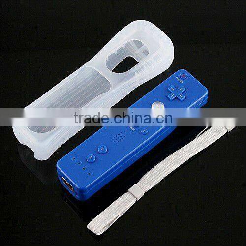 Wireless Remote Control with Silicon Skin for Nintendo Wii Dark Blue