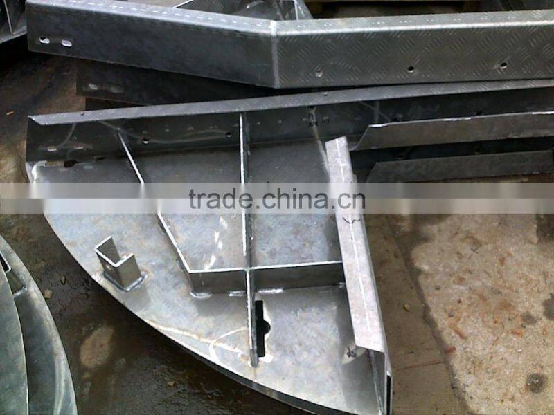 Aluminum alloy welded part for wind tower, tower platform cover plate