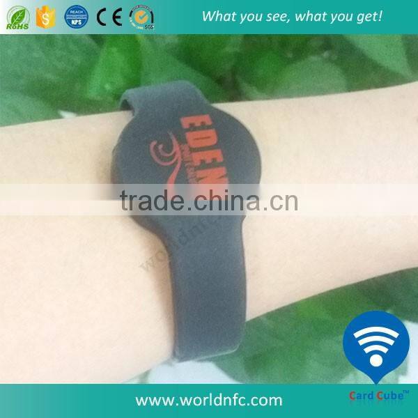 Security Lock Button RFID PVC Wristband