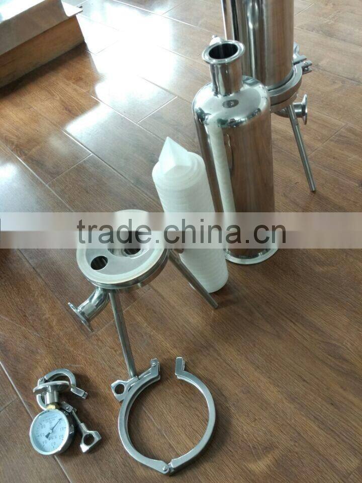ss304/316 sanitary cartridge filter housing for liquid