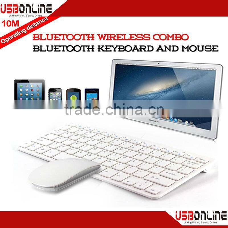 Universal COMBO 2.4G wireless keyboard mouse for ipad mini ipad 4 samsung table pc white