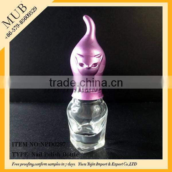 Classic skull empty nail polish glass bottle