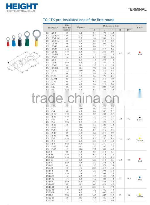 HEIGHT Best Selling terminal connector/ spade terminal/insulated spade terminal