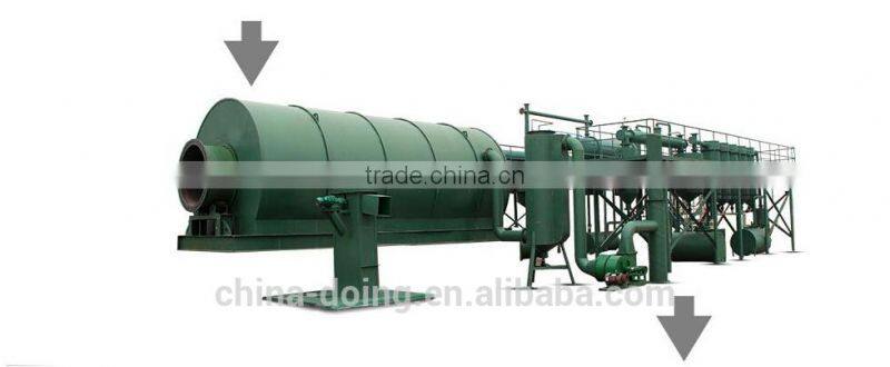 High oil yield used farm tractor tires recycling machine with carbon black and steel