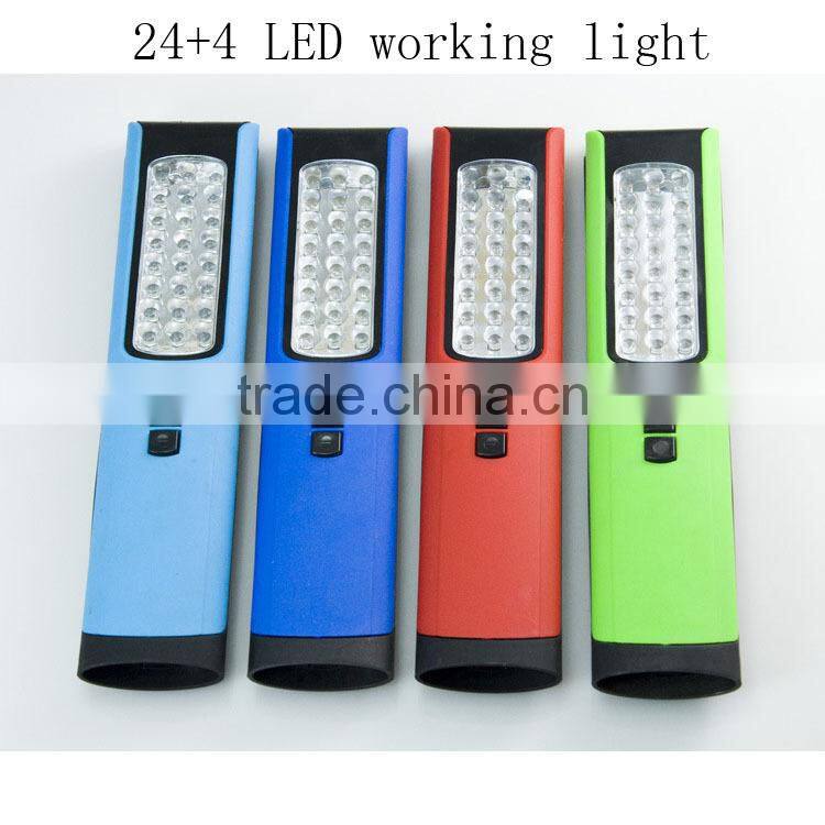 24+4 led working light with ultra bright led flashlight led working lamp