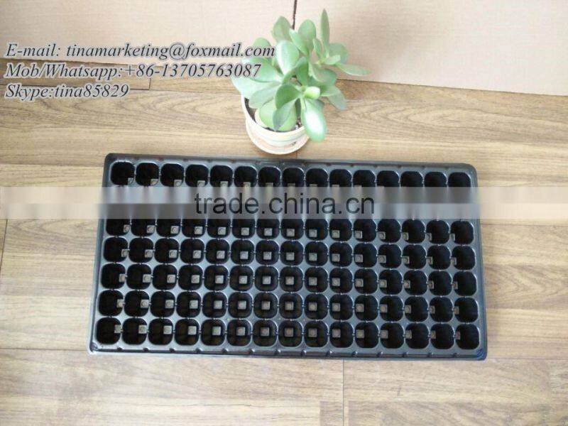 105 Cell Black PS Material Plastic Plant Plug Nursery Seed Germination Tray 540*280*40mm