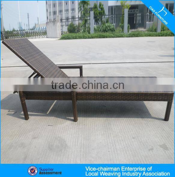 New design outside wicker sun lounger (7016-1)