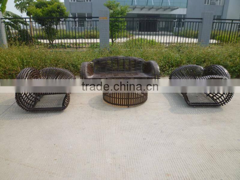 2014 wicker outdoor furniture PE rattan luxury outdoor sofa CF796
