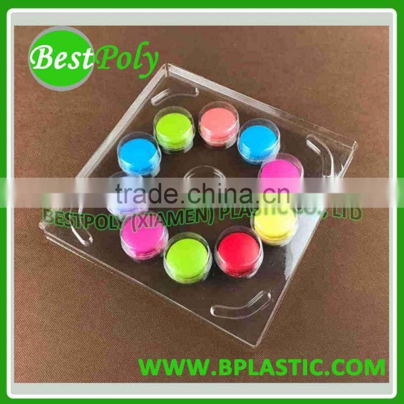 New style round plastic insert tray for 10pcs macarons