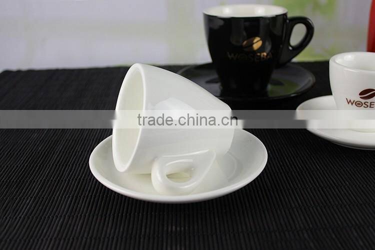 2017 Custom wholesale ceramic porcelain coffee espresso cup and saucer