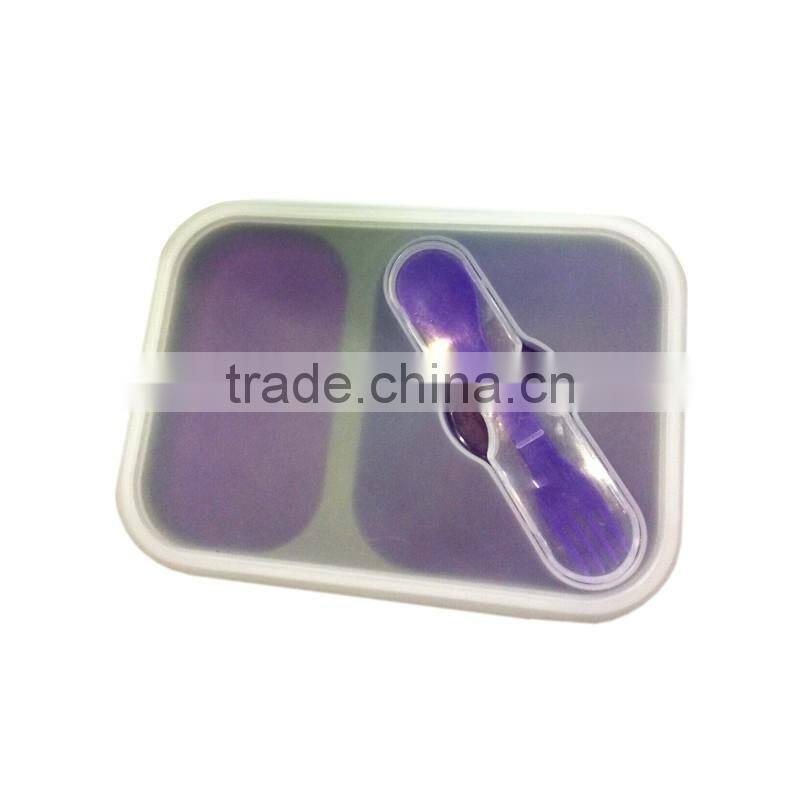 High quality silicone collapsible lunch box