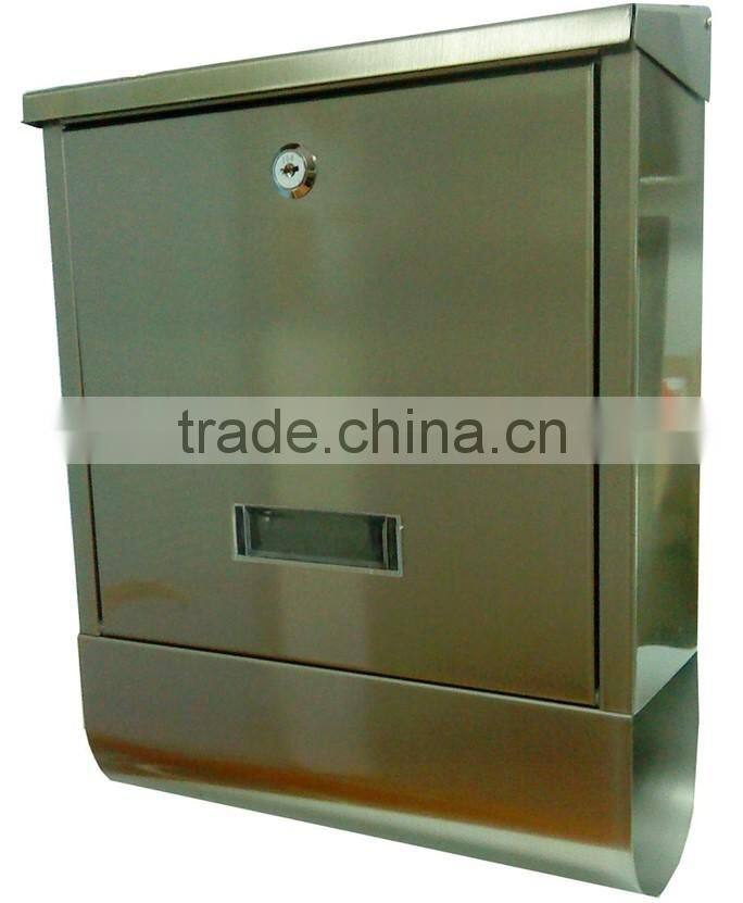 simple elegant stainless steel post box