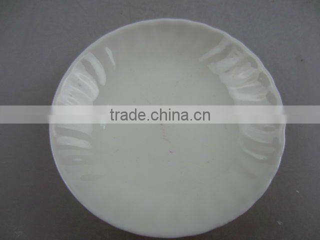Stock white porcelain round sauce dish