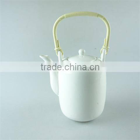 Elegant white pumpkin ceramic teapot with cheap price in stock