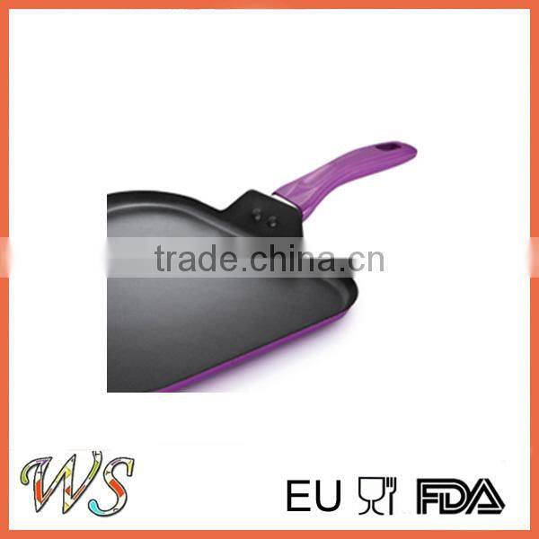 Non stick Fry Cooking Pan with Purple Handle