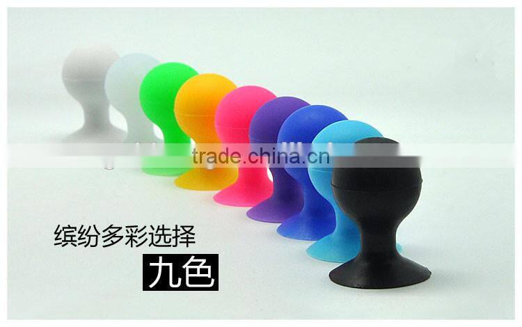Novelty and fashion mobile phone holders / sucker cute ball shape silicone mobile phone holders