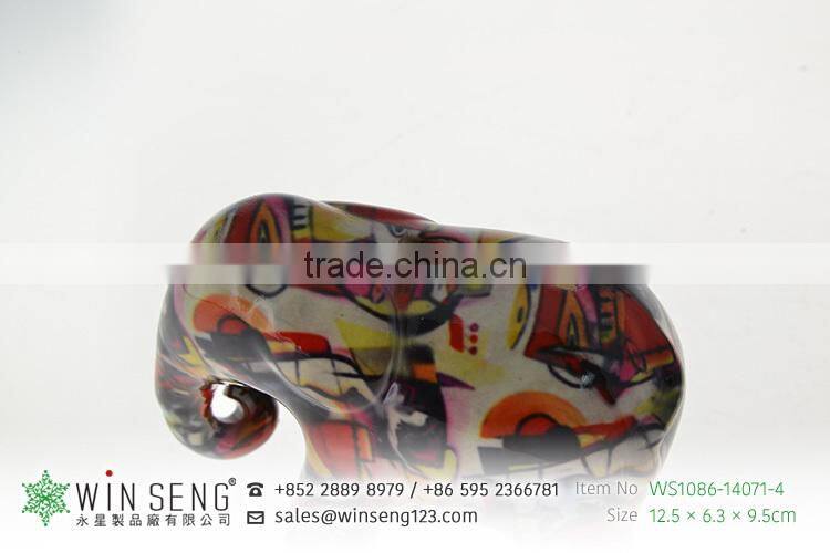 Competitive price lovely cute animal shaped ceramic elephant piggy bank