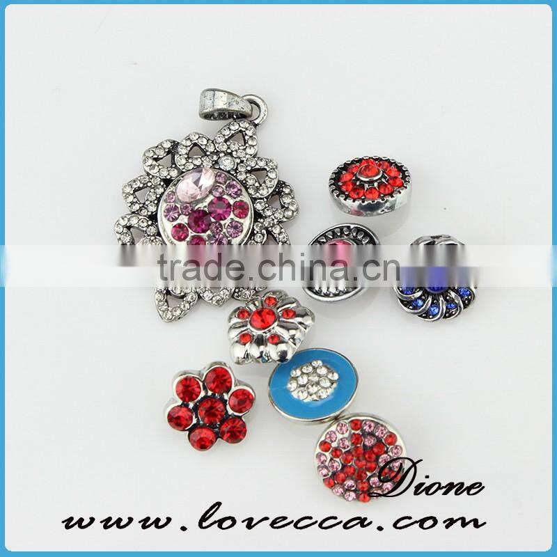 DIY Custom Snap Charm Wholesale Crystal Snap Button Jewelry
