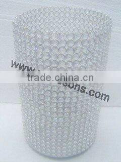 votive round crystal beaded votive candle stand