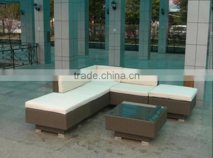 hot sale rattan corner sofa PE rattan