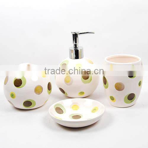 ceramic bathroom set round shape wholesale